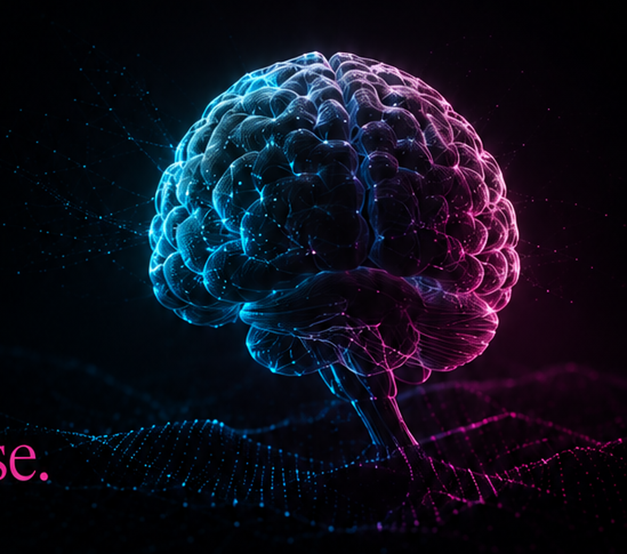 Wireframe brain visualization